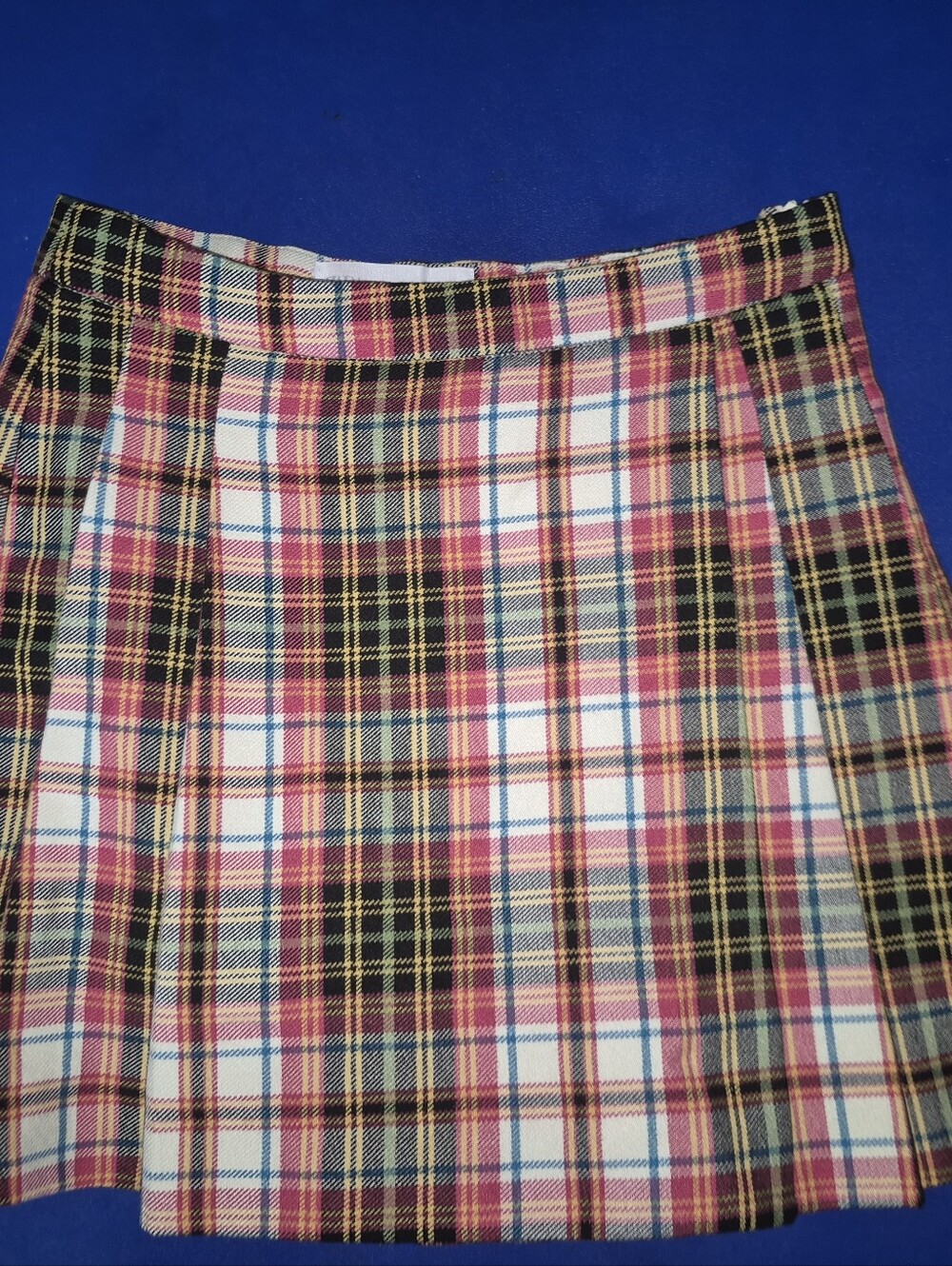 Zara Pink, Black and Cream Plaid Mini Skirt